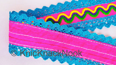 Wholesale Fabric Trim With Embroidery And Crochet, Trim By 9 Yard Lace, Approx. 55mm Wide